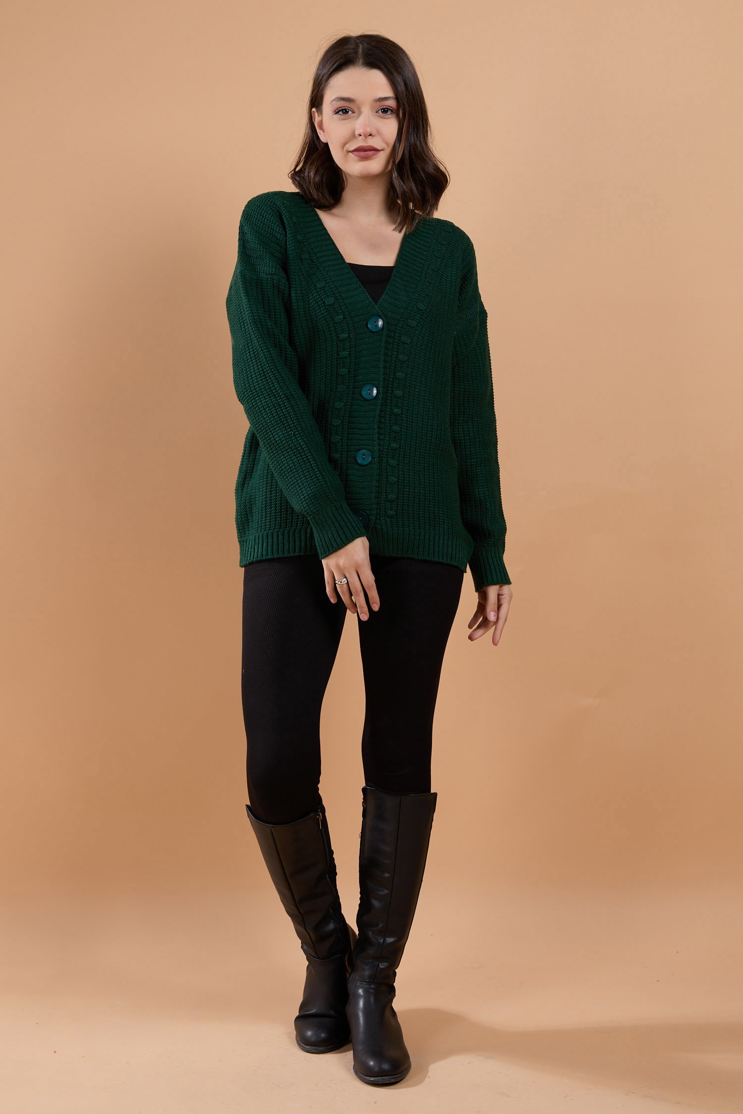 Triko Hırka Zumrut - 23768 - 1