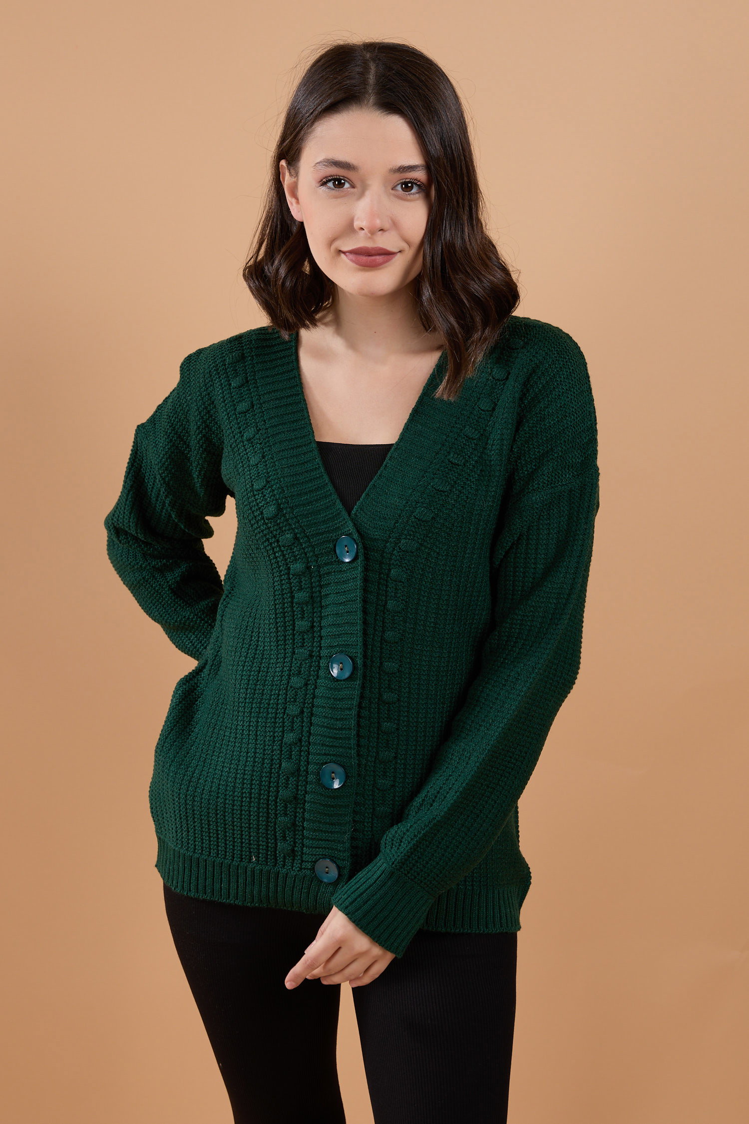 Triko Hırka Zumrut - 23768 - 2