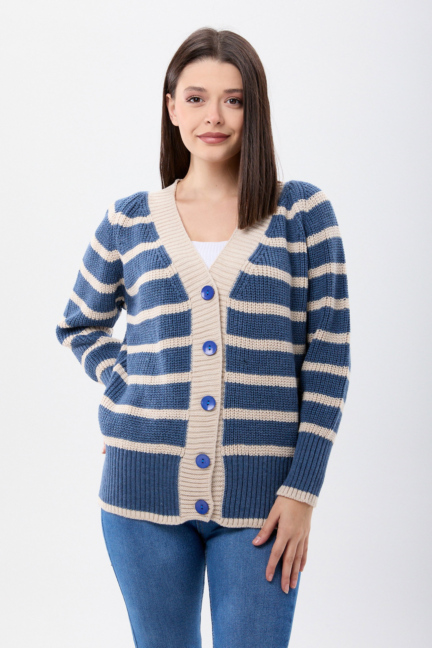 23769-INDIGO Triko Hırka - 2