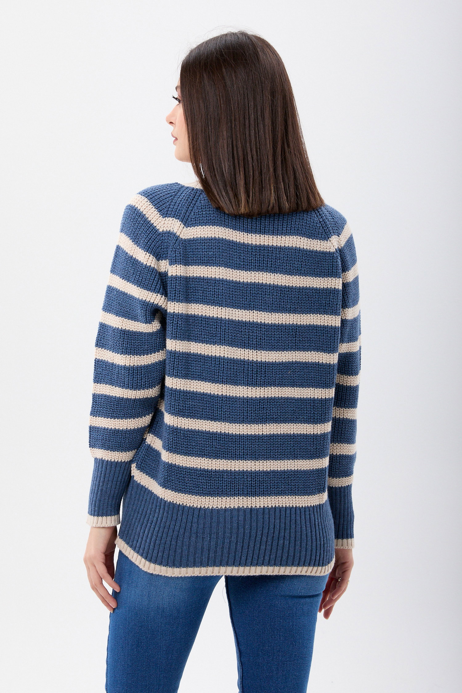 23769-INDIGO Triko Hırka - 6