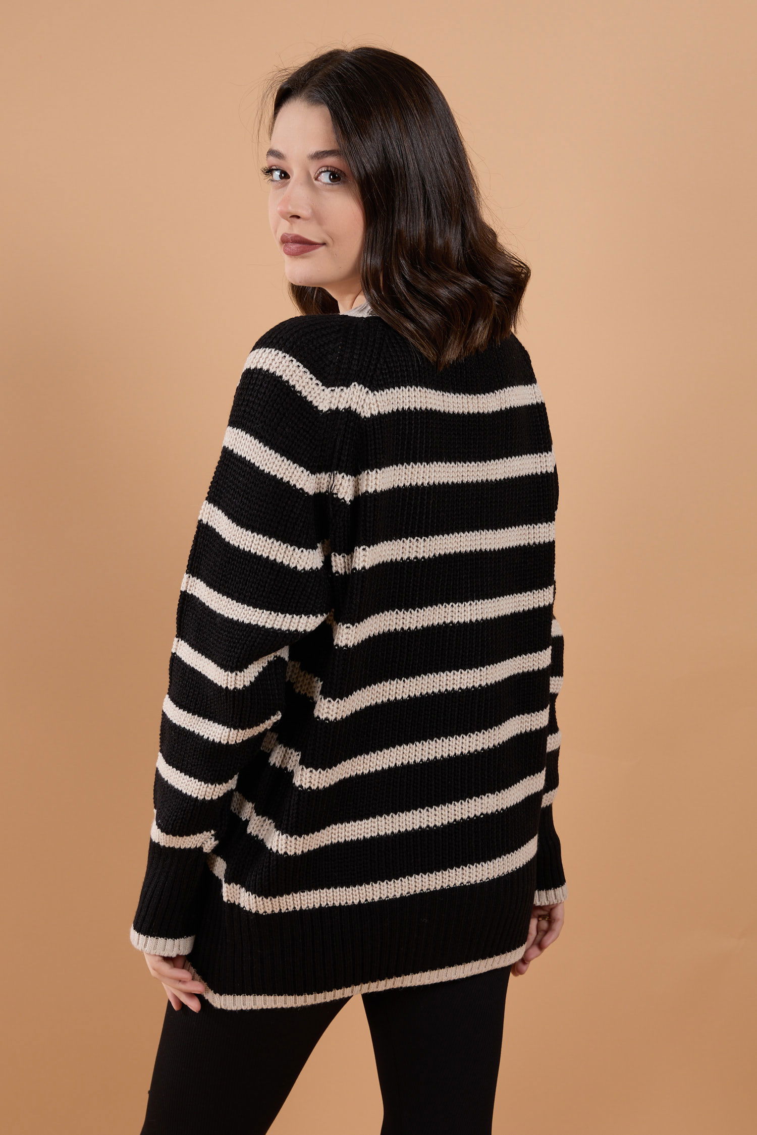 23769-KREM Triko Hırka - 4