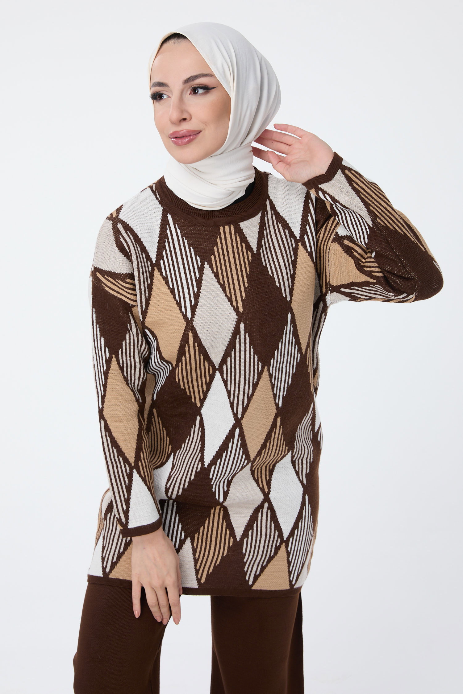 23780-KAHVE Triko Takım - 2