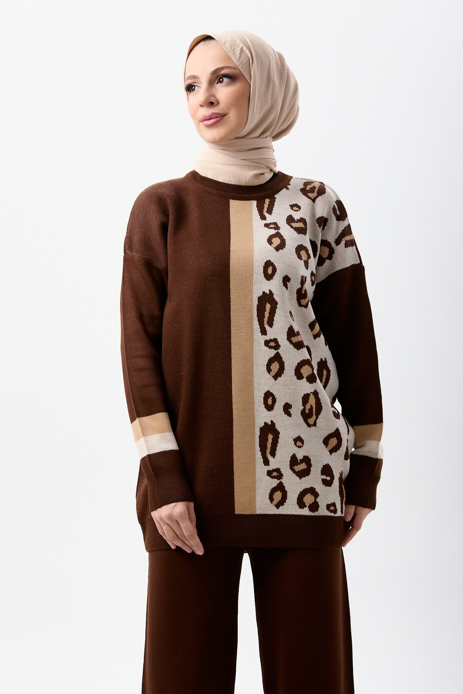 23781-KAHVE Triko Takım - 4