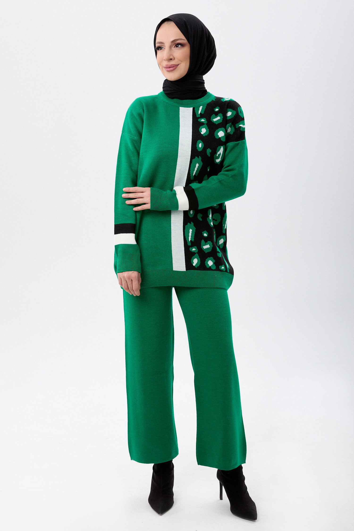 23781-YESIL Triko Takım - 2