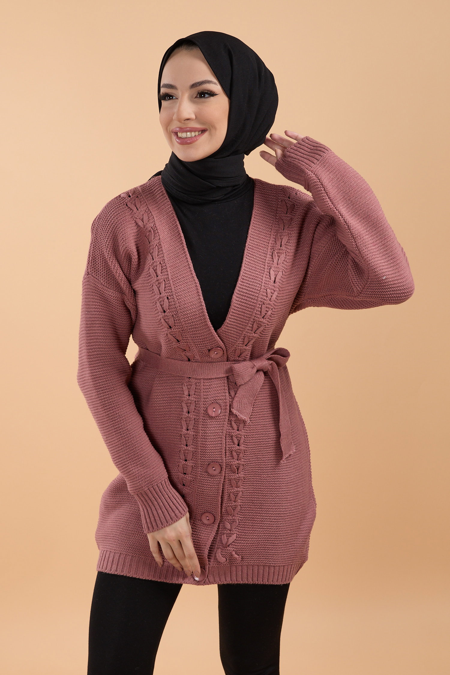 23789-GUL Triko Hırka - 1