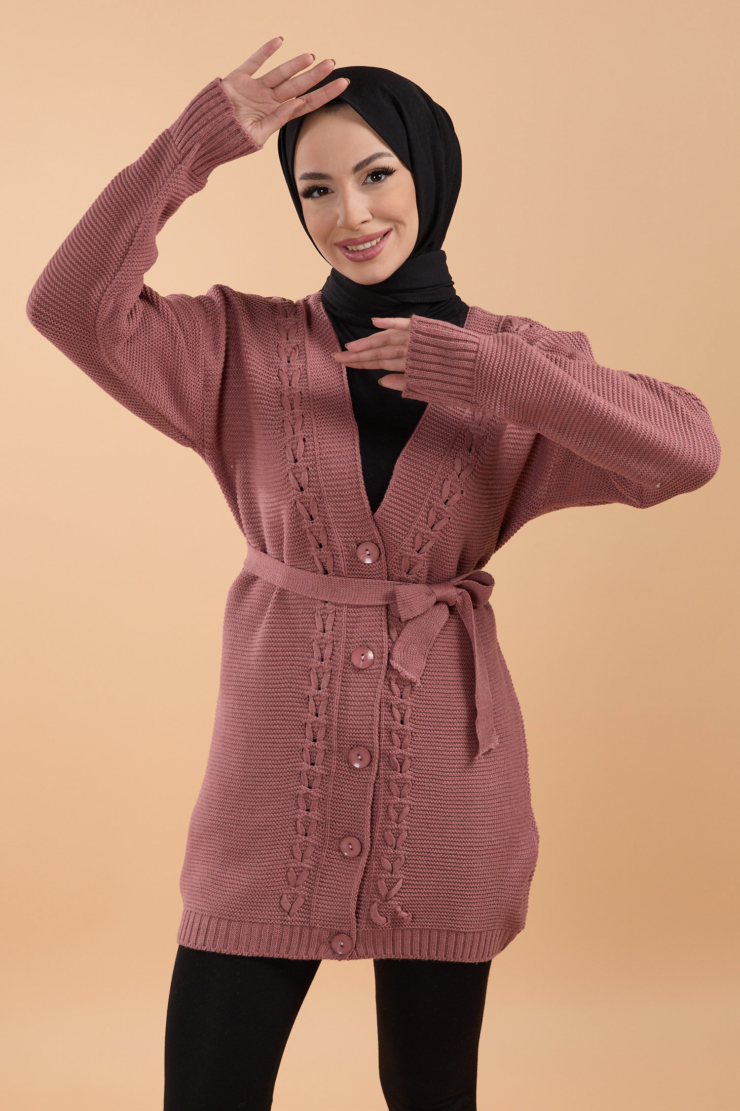 23789-GUL Triko Hırka - 4