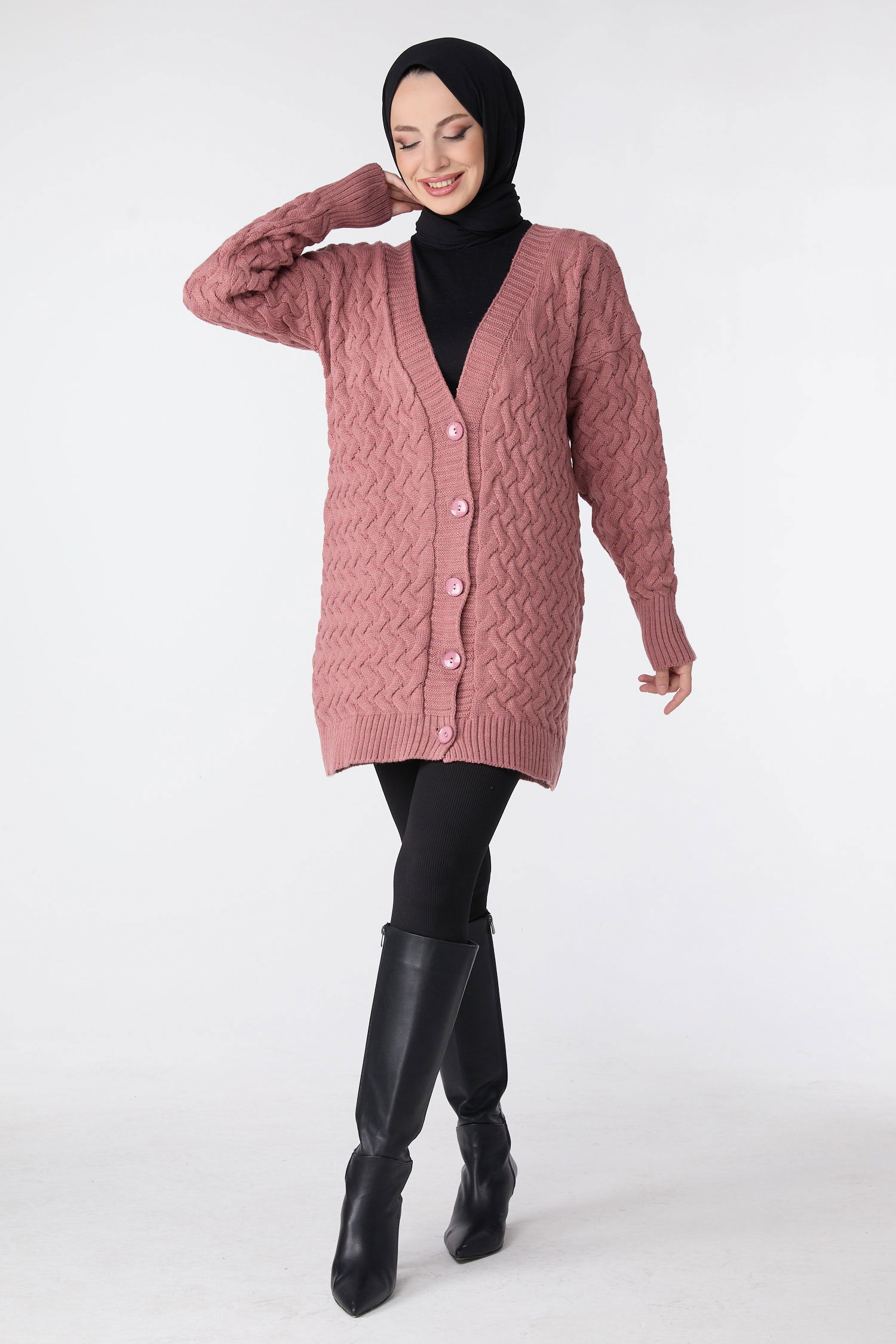 Triko Hırka Gul - 23790 - 1