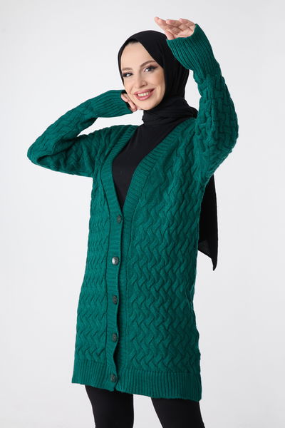 23790-ZUMRUT Triko Hırka 