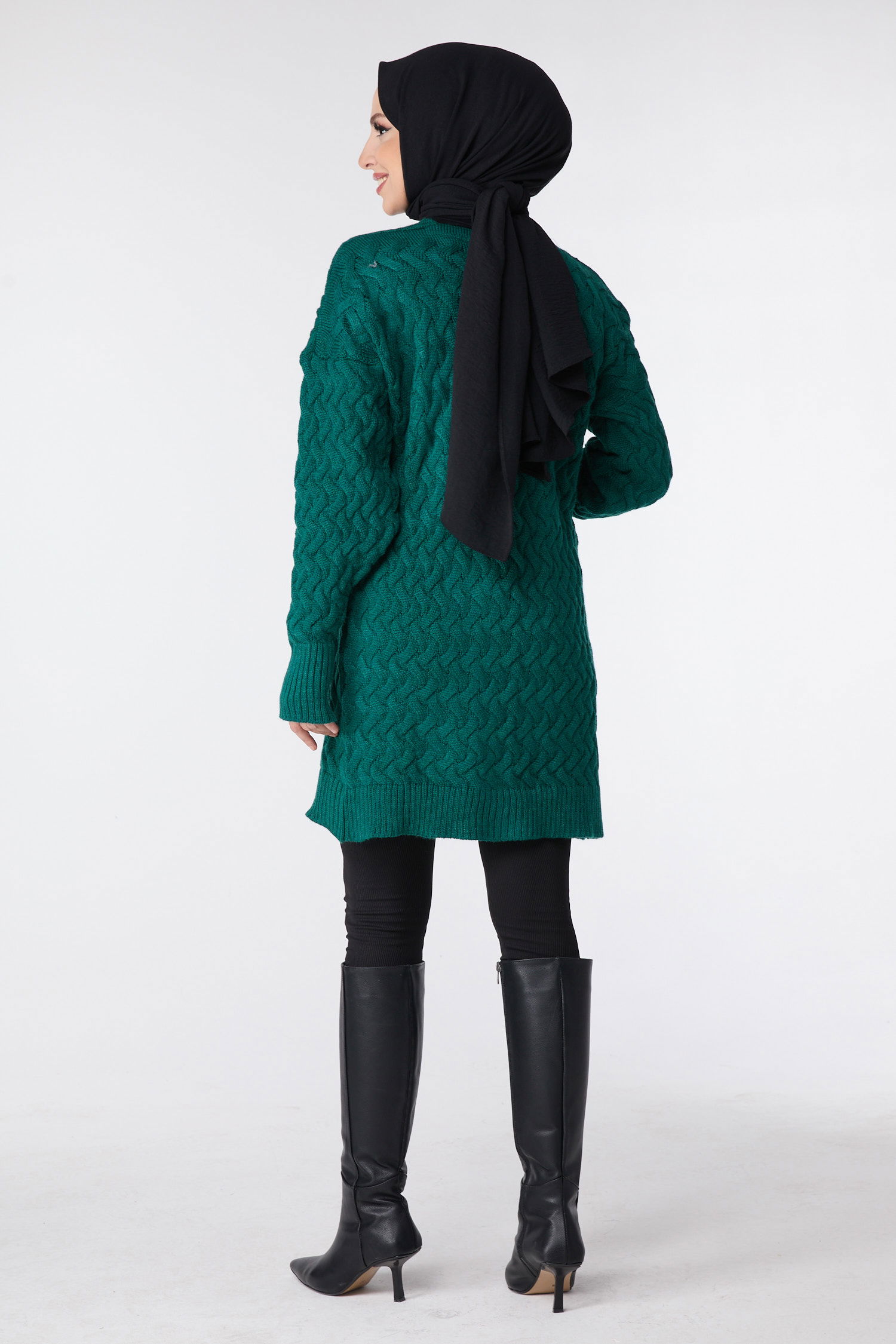 23790-ZUMRUT Triko Hırka - 5