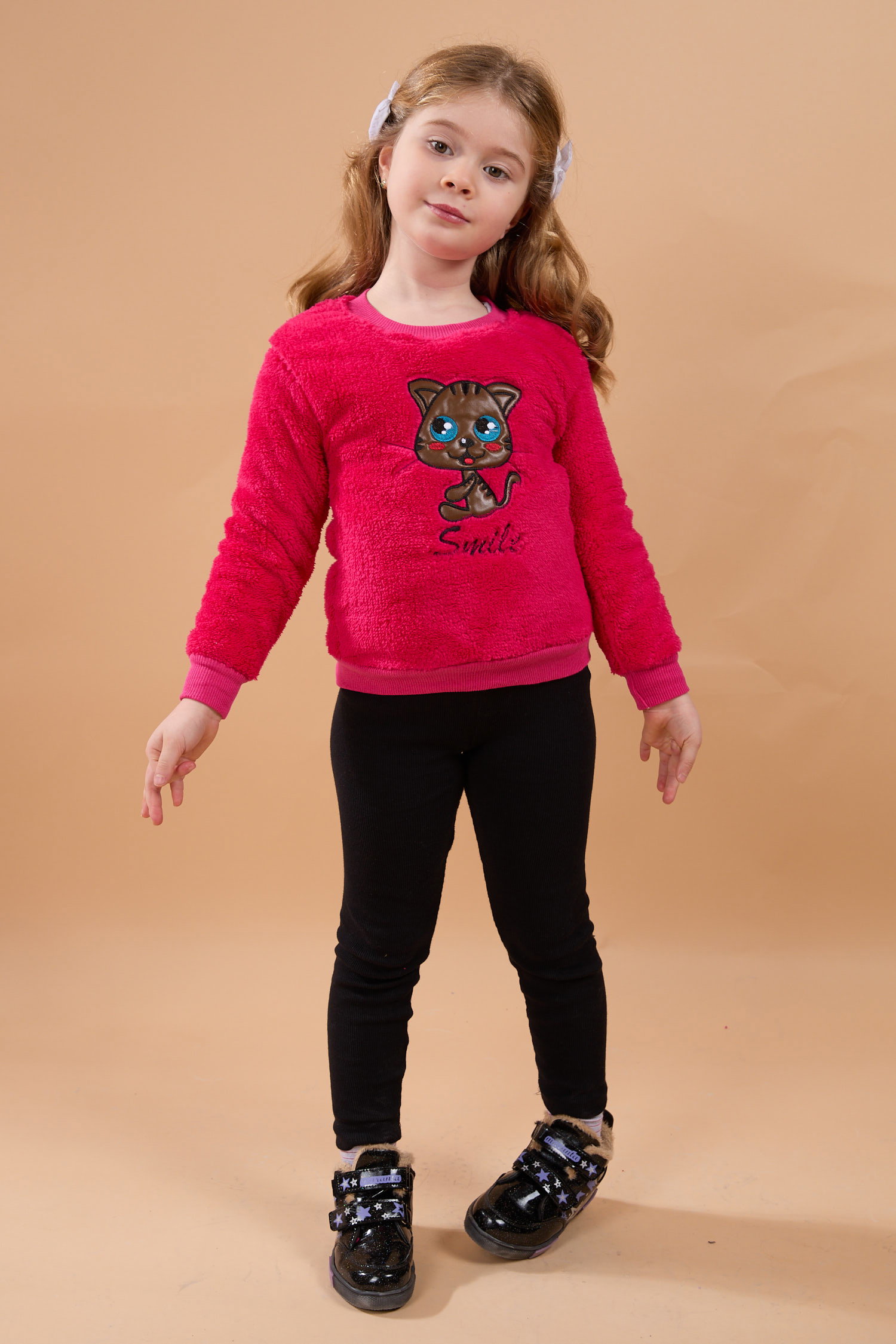 23793-FUSYA Peluş Kız Çocuk Sweat - 2