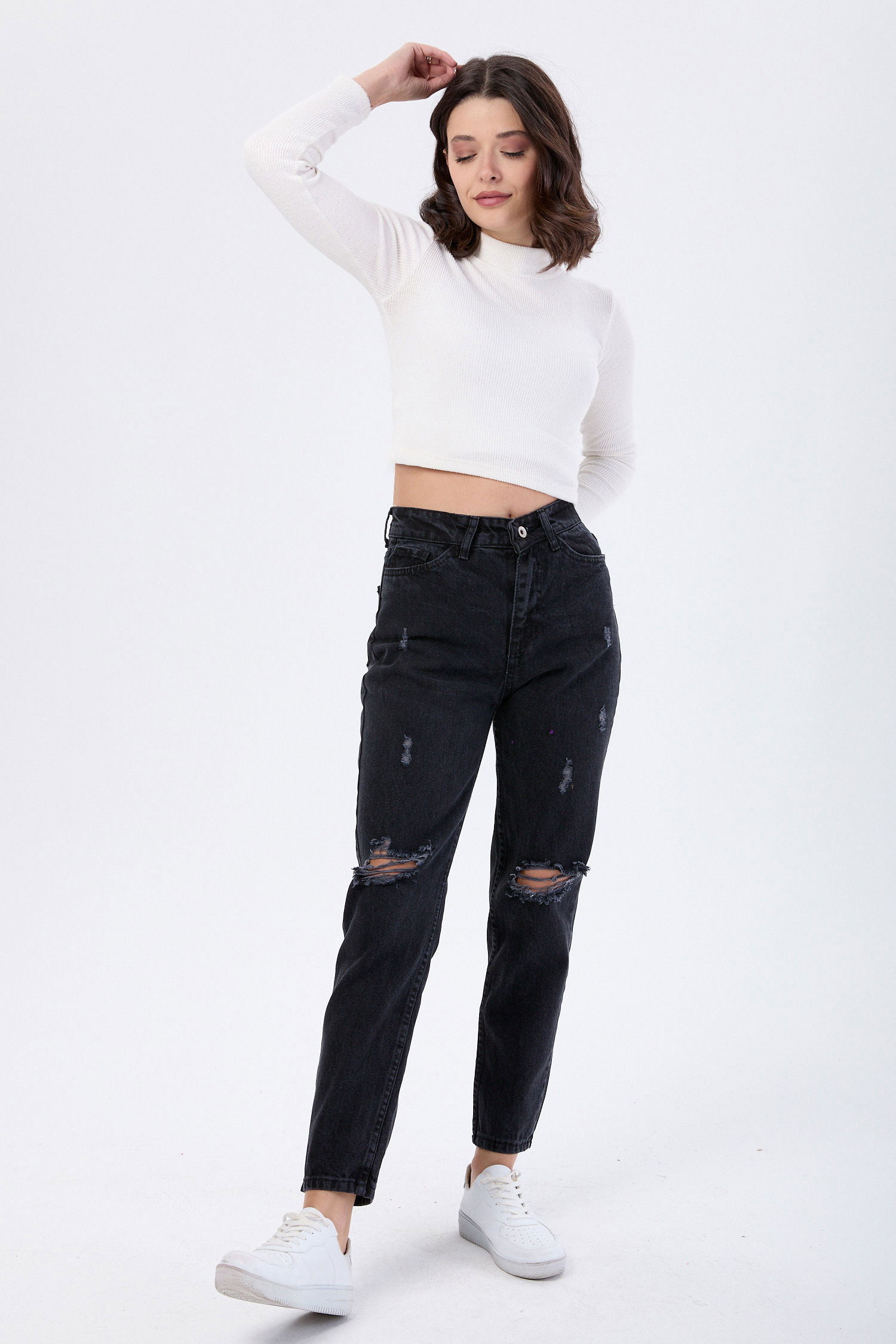23813-ANTRASIT Mam Jeans Lazer Kesim - 1