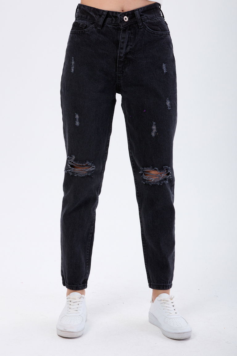 23813-ANTRASIT Mam Jeans Lazer Kesim - TOFİSA