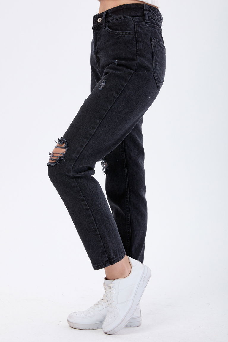 23813-ANTRASIT Mam Jeans Lazer Kesim - TOFİSA