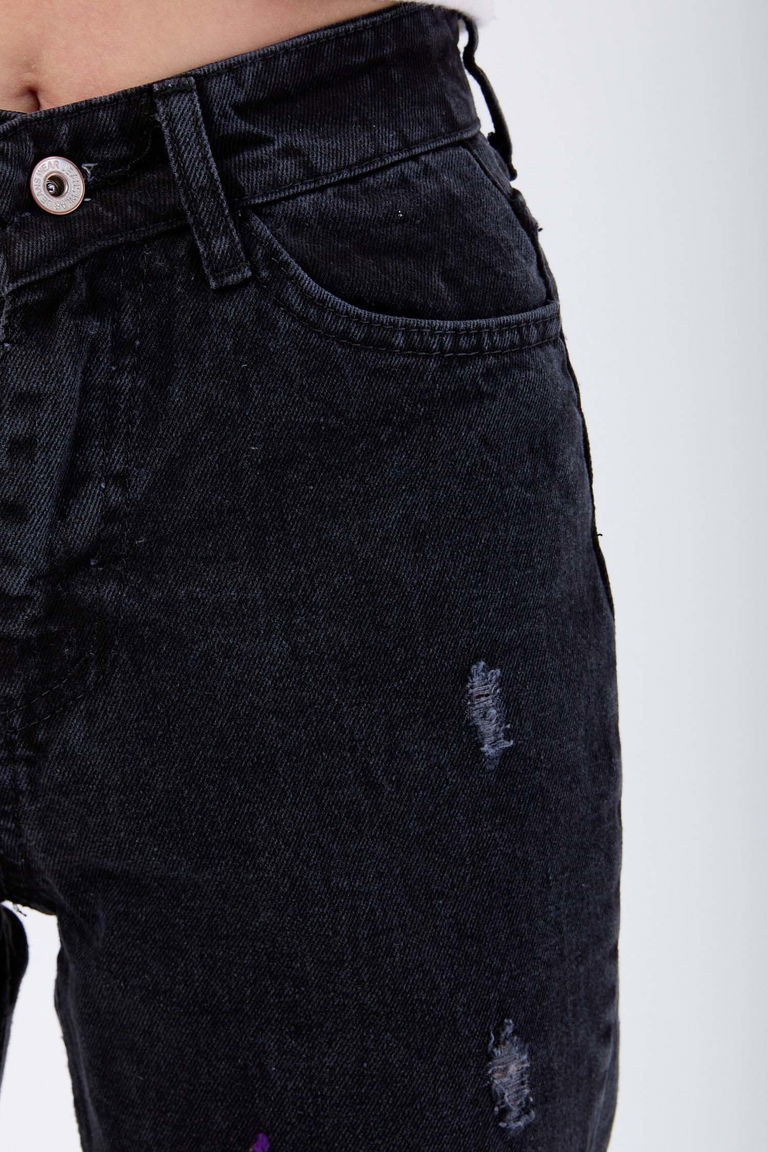 23813-ANTRASIT Mam Jeans Lazer Kesim - TOFİSA