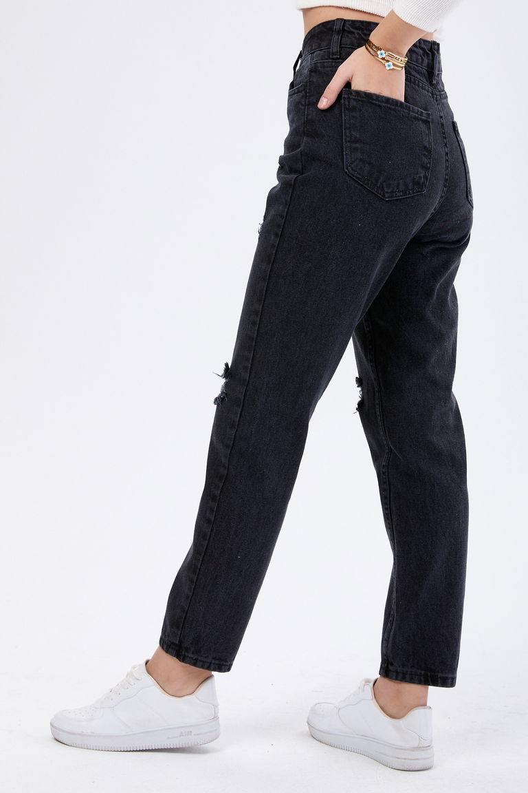 23813-ANTRASIT Mam Jeans Lazer Kesim - TOFİSA