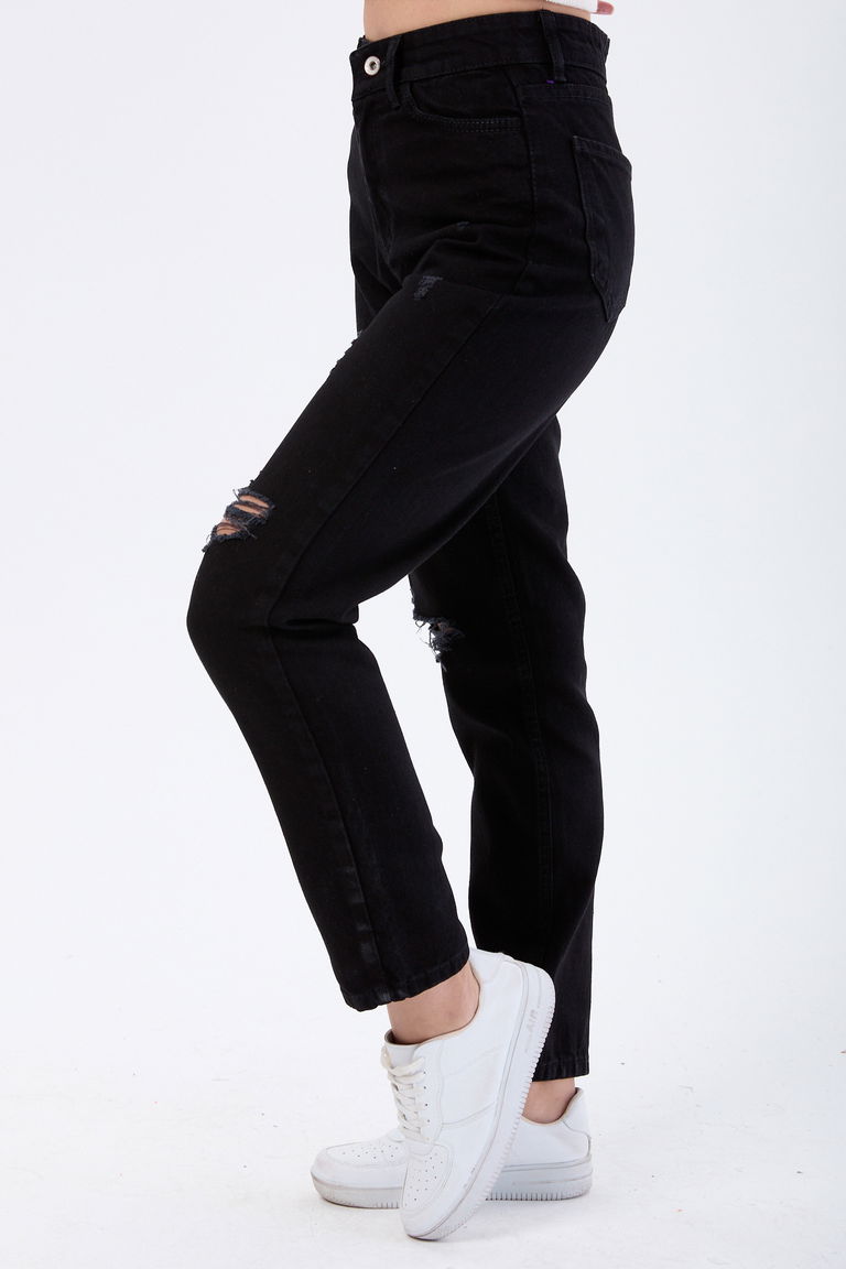 Mam Jeans Lazer Kesim Siyah - 23813 - TOFİSA