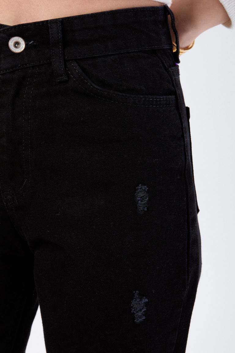 Mam Jeans Lazer Kesim Siyah - 23813 - TOFİSA