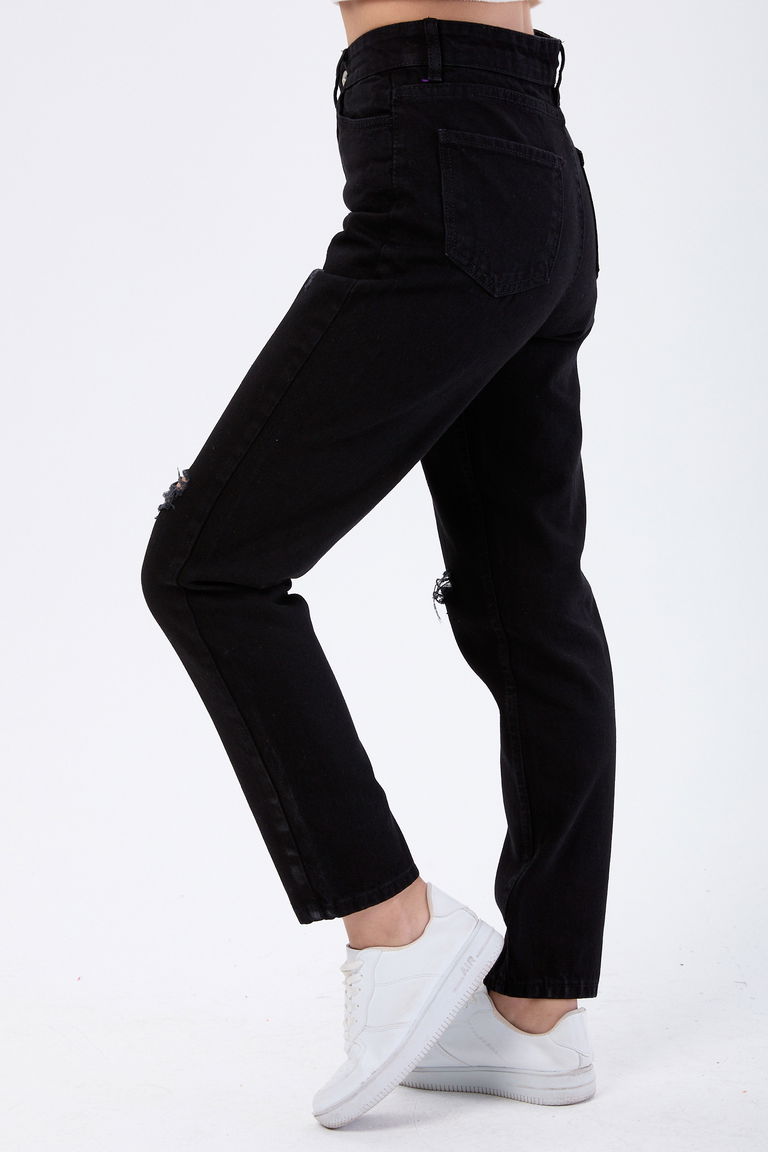 Mam Jeans Lazer Kesim Siyah - 23813 - TOFİSA