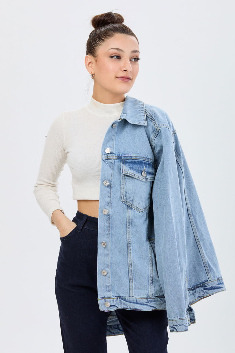 Flota Cepli Kot Ceket Buz Mavi Kar - 23814 - TOFİSA