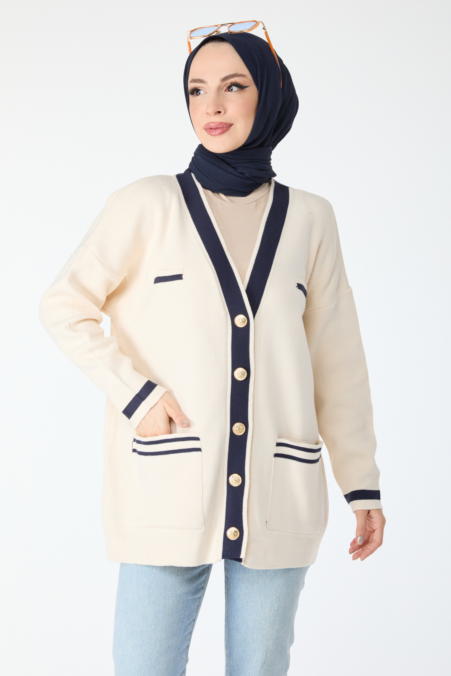 23869-TAS Triko Hırka - 2