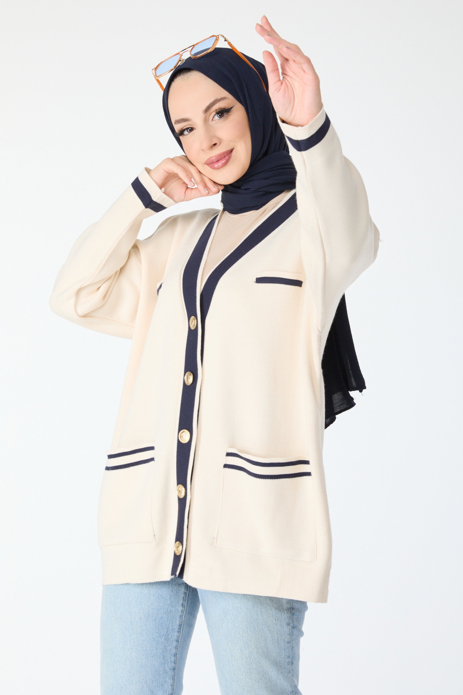23869-TAS Triko Hırka - 4