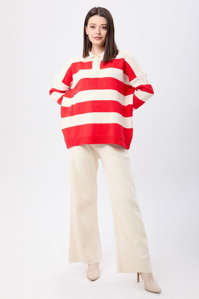 Triko Tunik Pantolon Kirmizi - 23895 