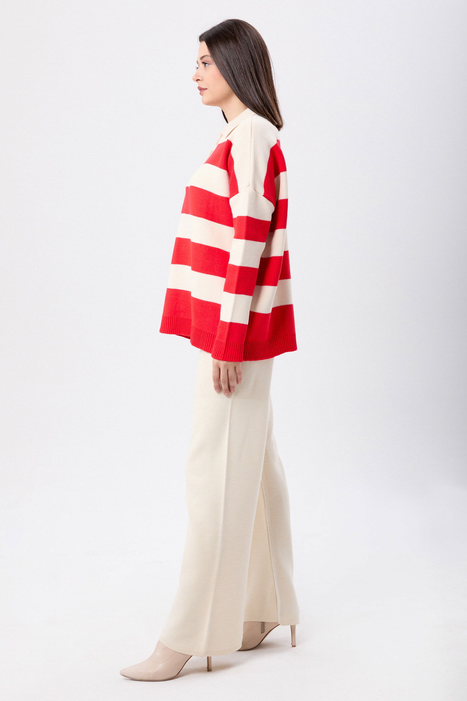 Triko Tunik Pantolon Kirmizi - 23895 - 3