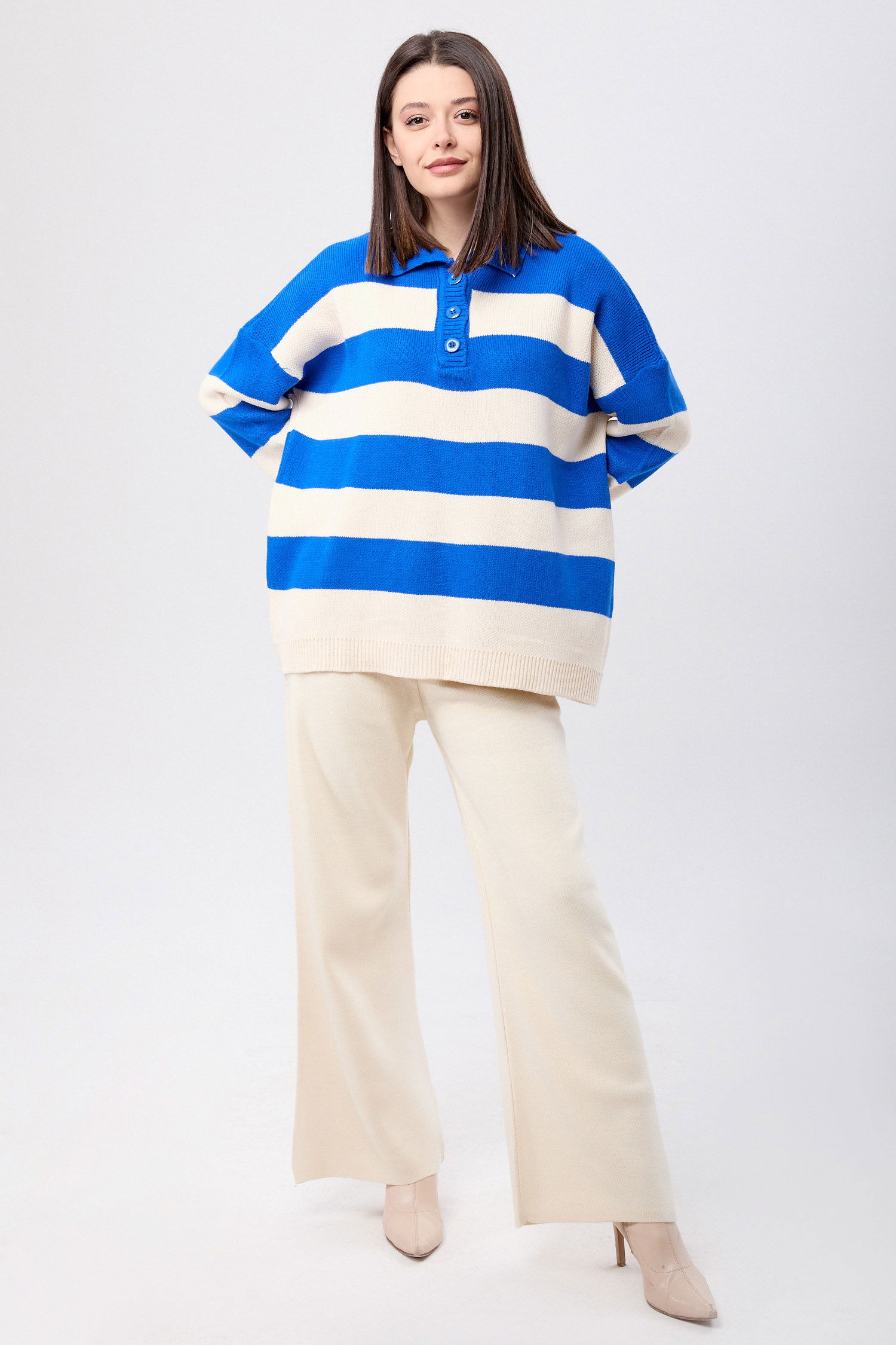 Triko Tunik Pantolon Saks-krem - 23895 - 5