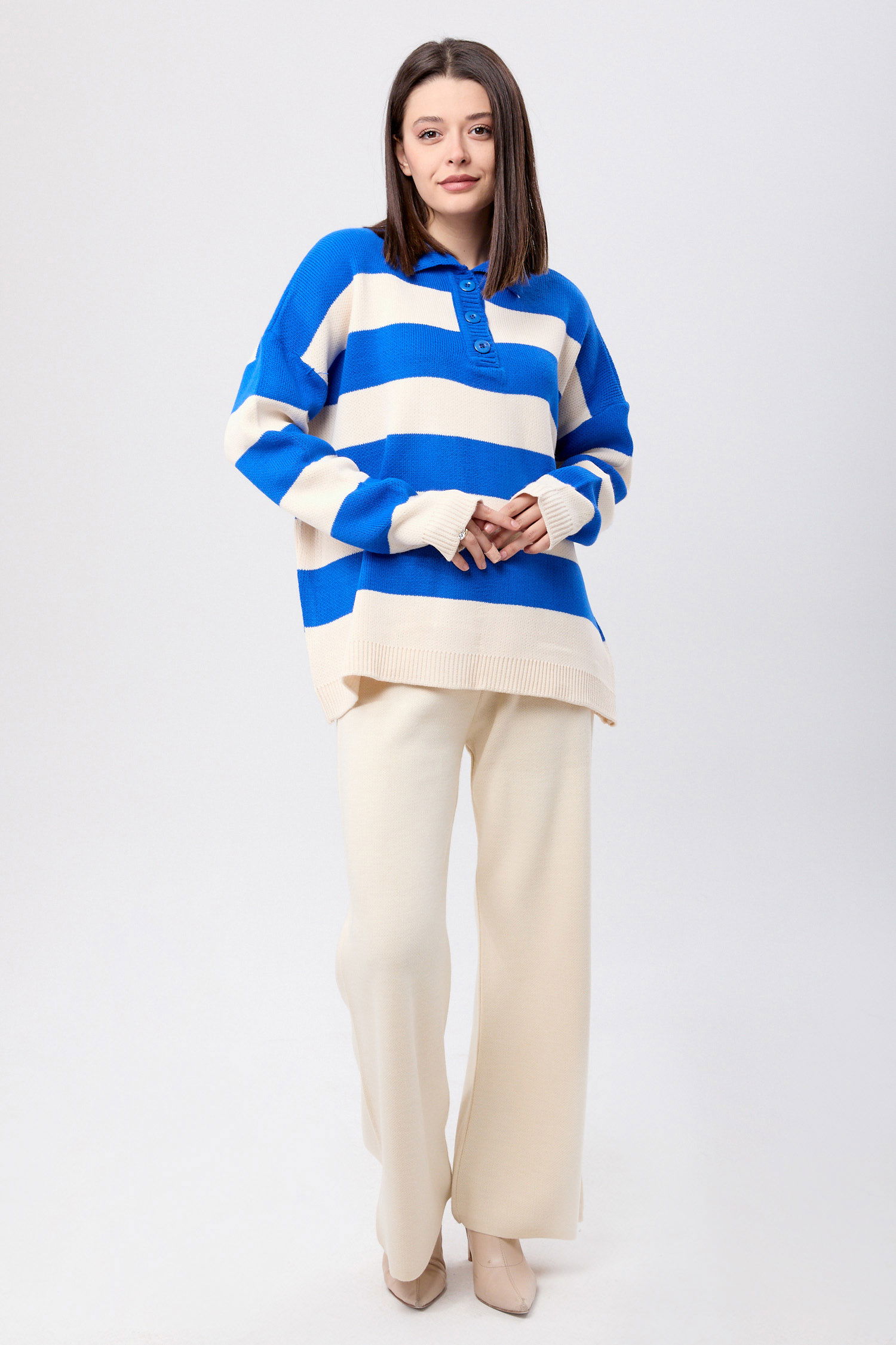 Triko Tunik Pantolon Saks-krem - 23895 - 8