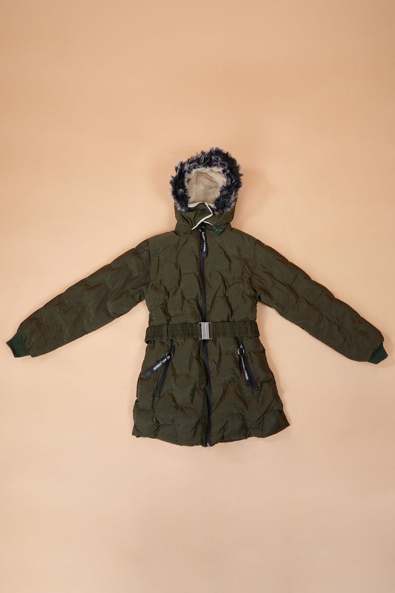 23896-HAKI Kız Çocuk Montu - TOFİSA