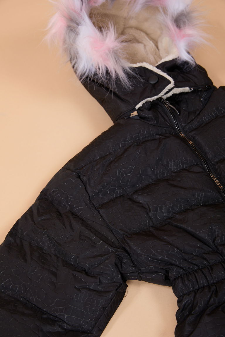 23902-SIYAH Kız Çocuk Montu - TOFİSA