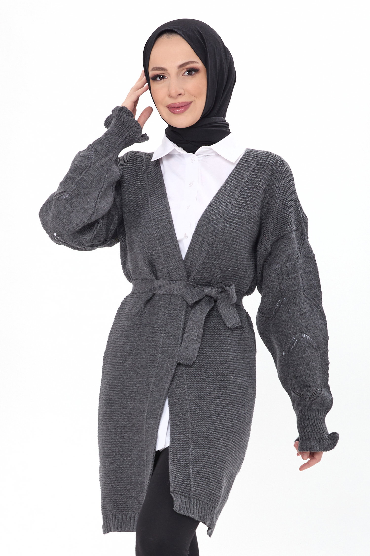 23920-FUME Triko Hırka - 4