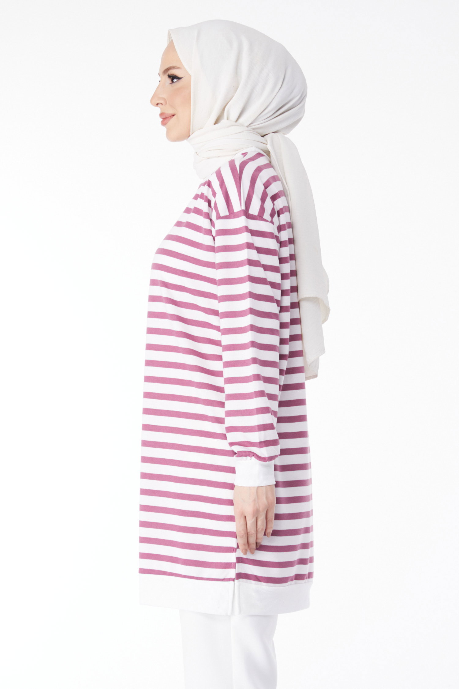 Çizgili Tunik Lila - 23925 - 20