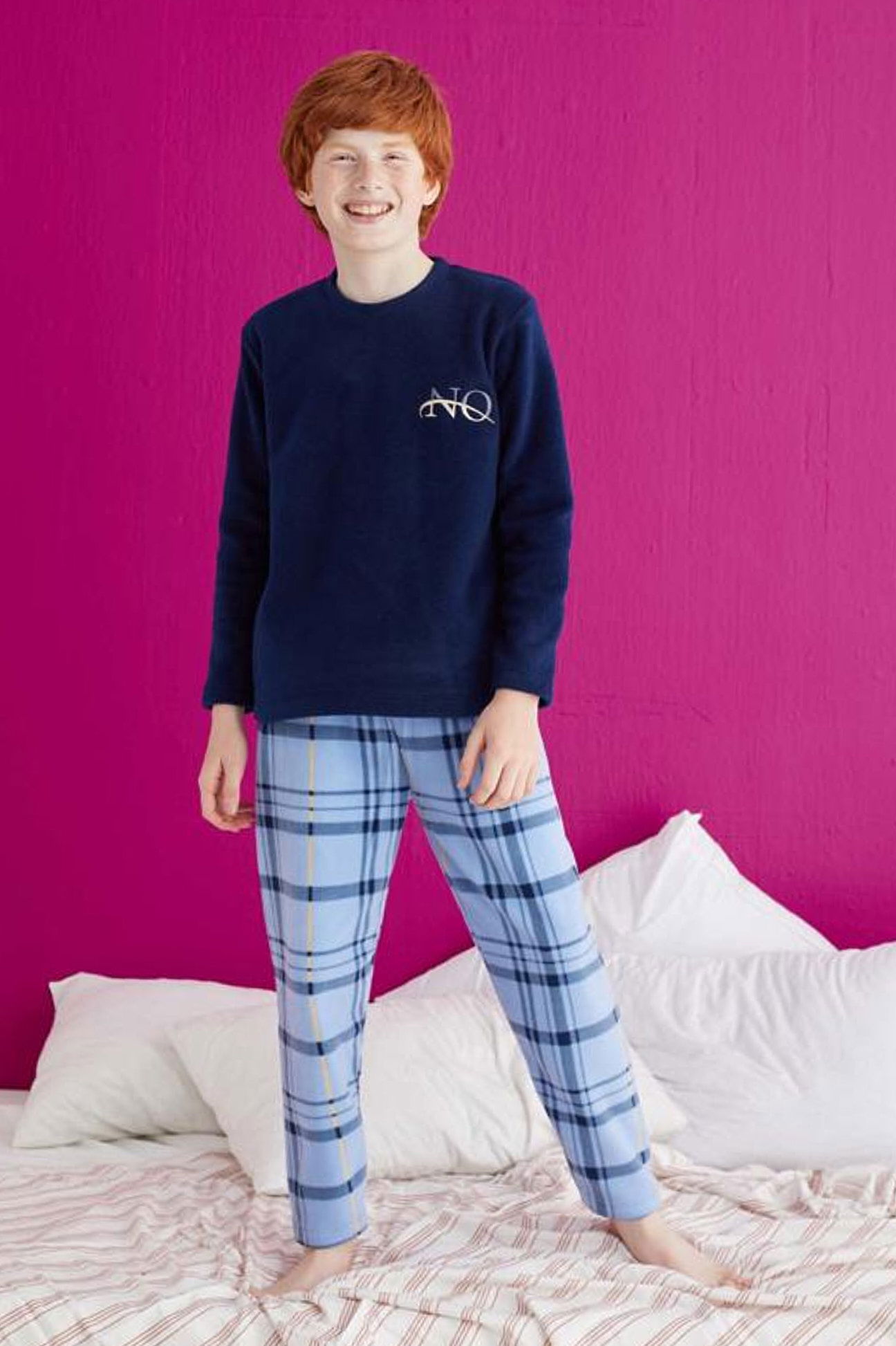 23929-BEBE-MAVI Çocuk Pijama Takımı - 2