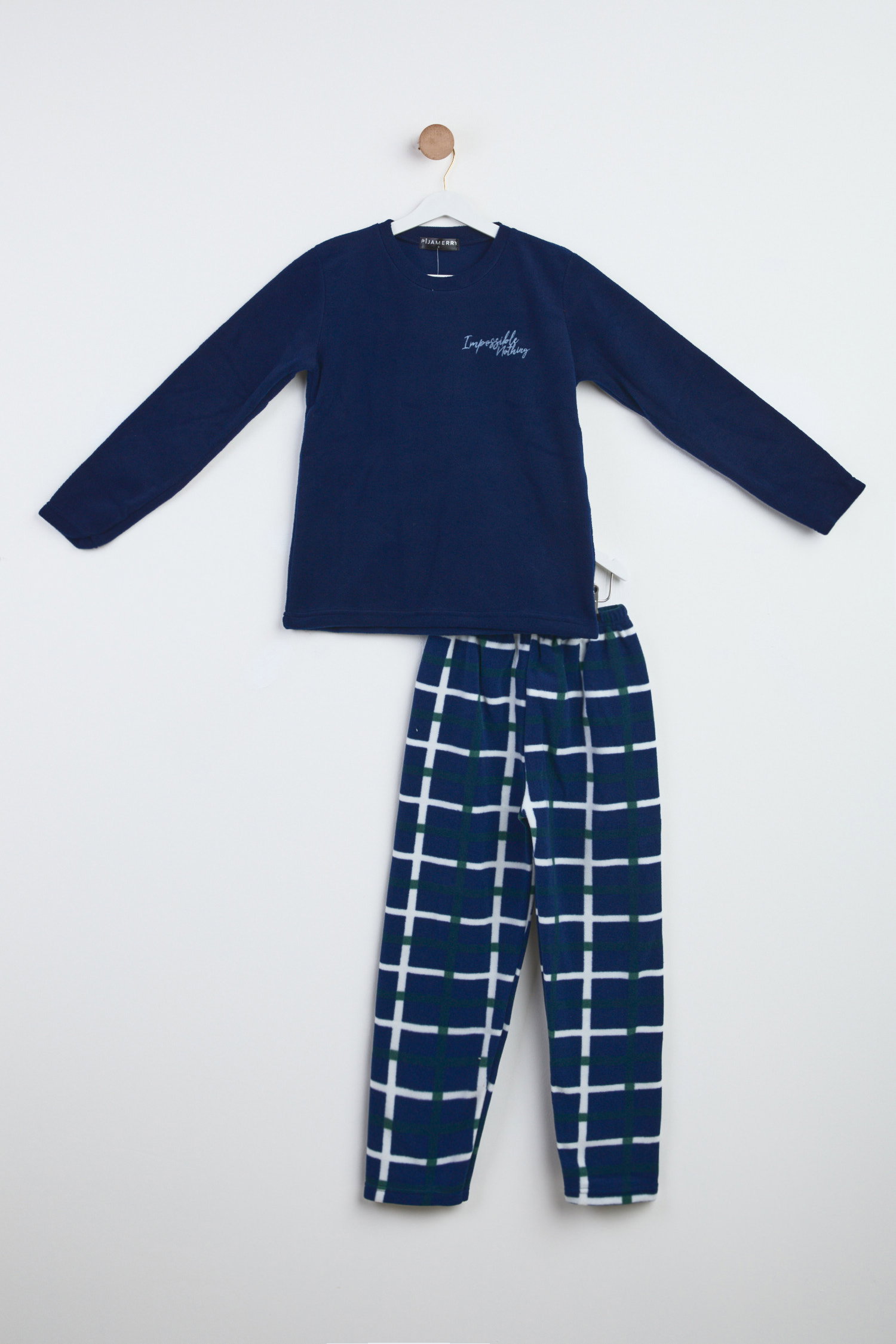 23931-LACIVERT Çocuk Pijama Takımı - 1