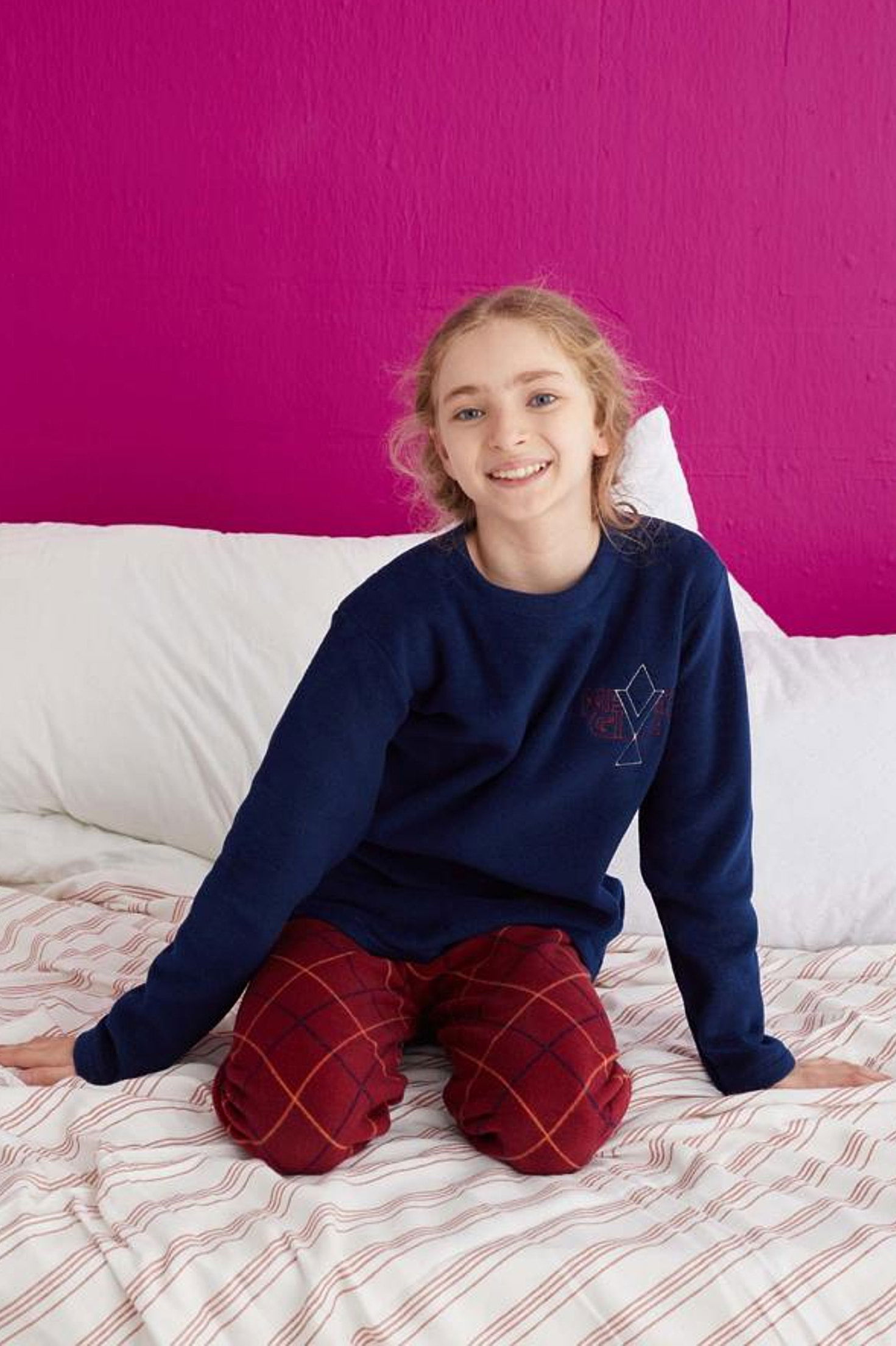 23932-LACIVERT Çocuk Pijama Takımı - 2