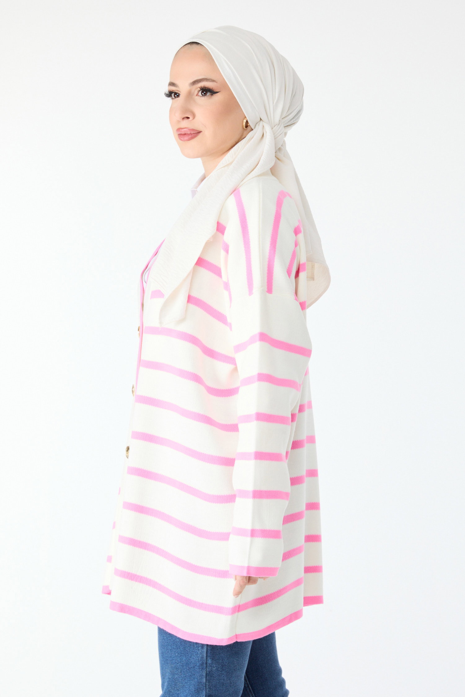 23972-SEKERPEMBE Triko Hırka - 3