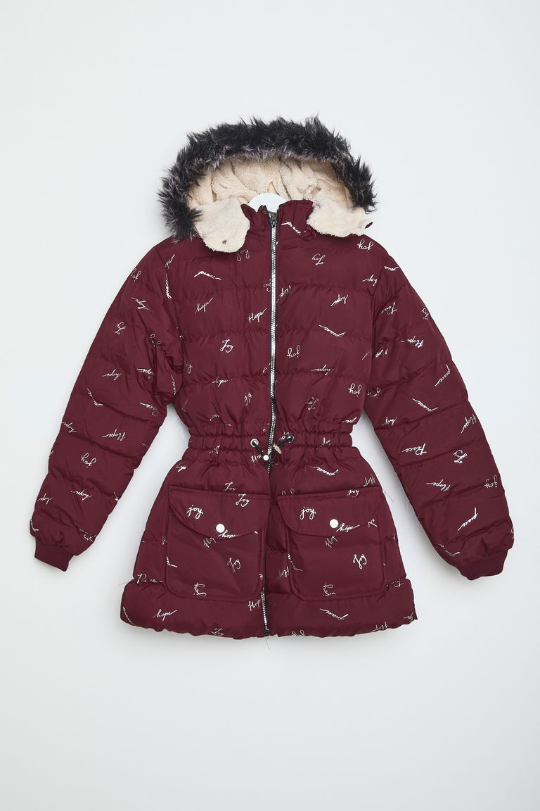 23974-BORDO Çocuk Montu