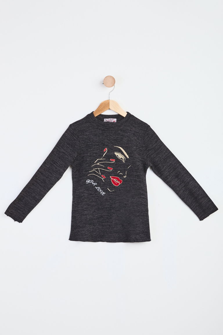 23987-SIYAH Çocuk Sweatshirt - TOFİSA