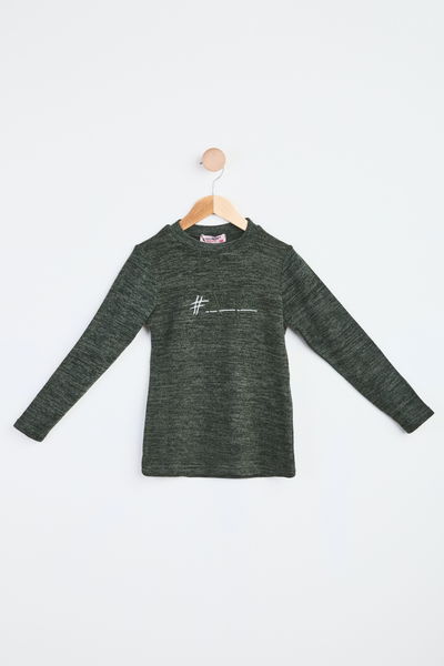 23989-HAKI Çocuk Sweatshirt 