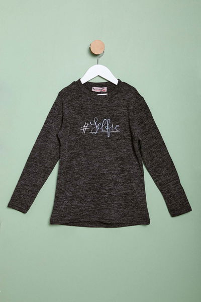 23989-SIYAH Çocuk Sweatshirt 