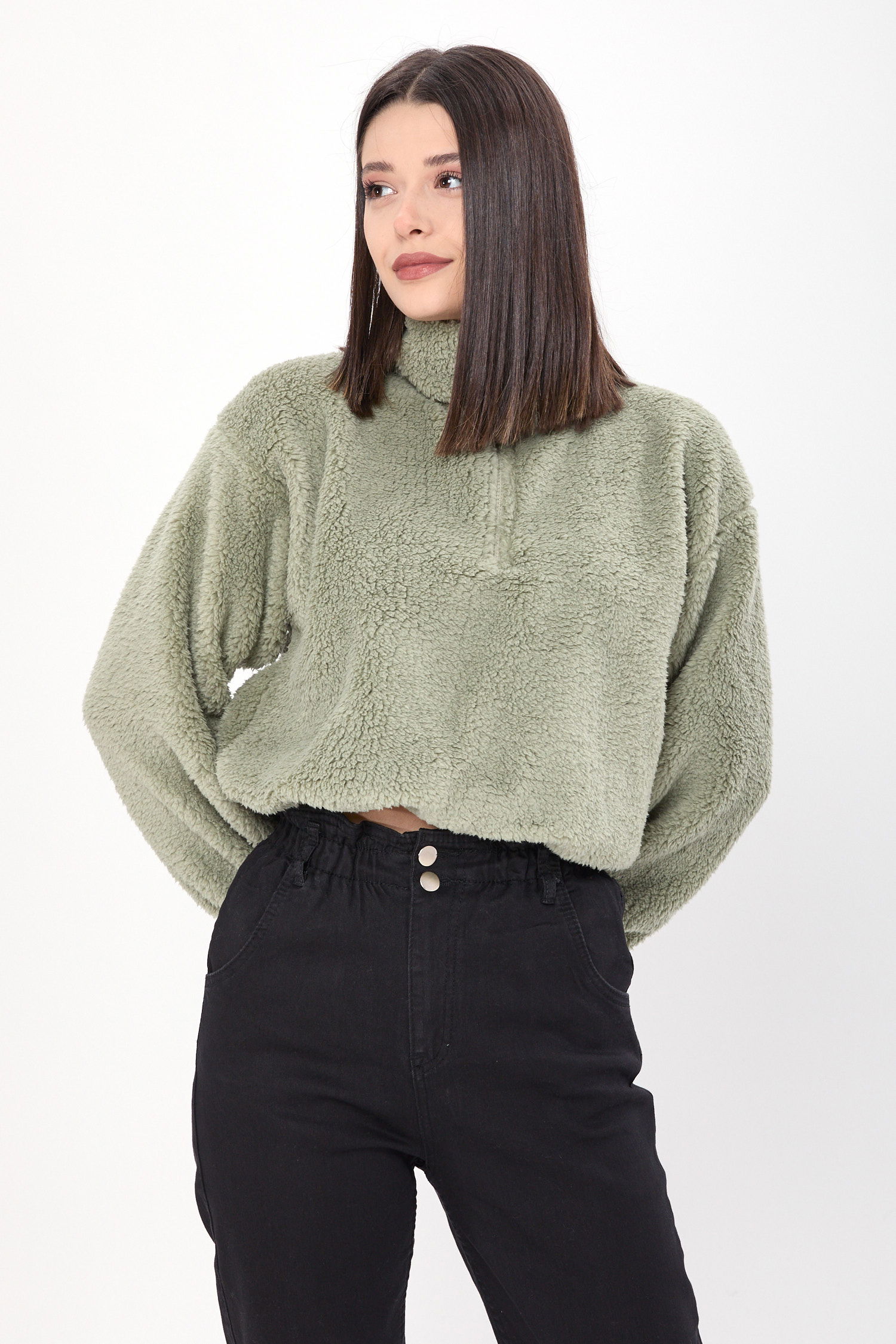 24001-MINT Peluş Sweat - 1
