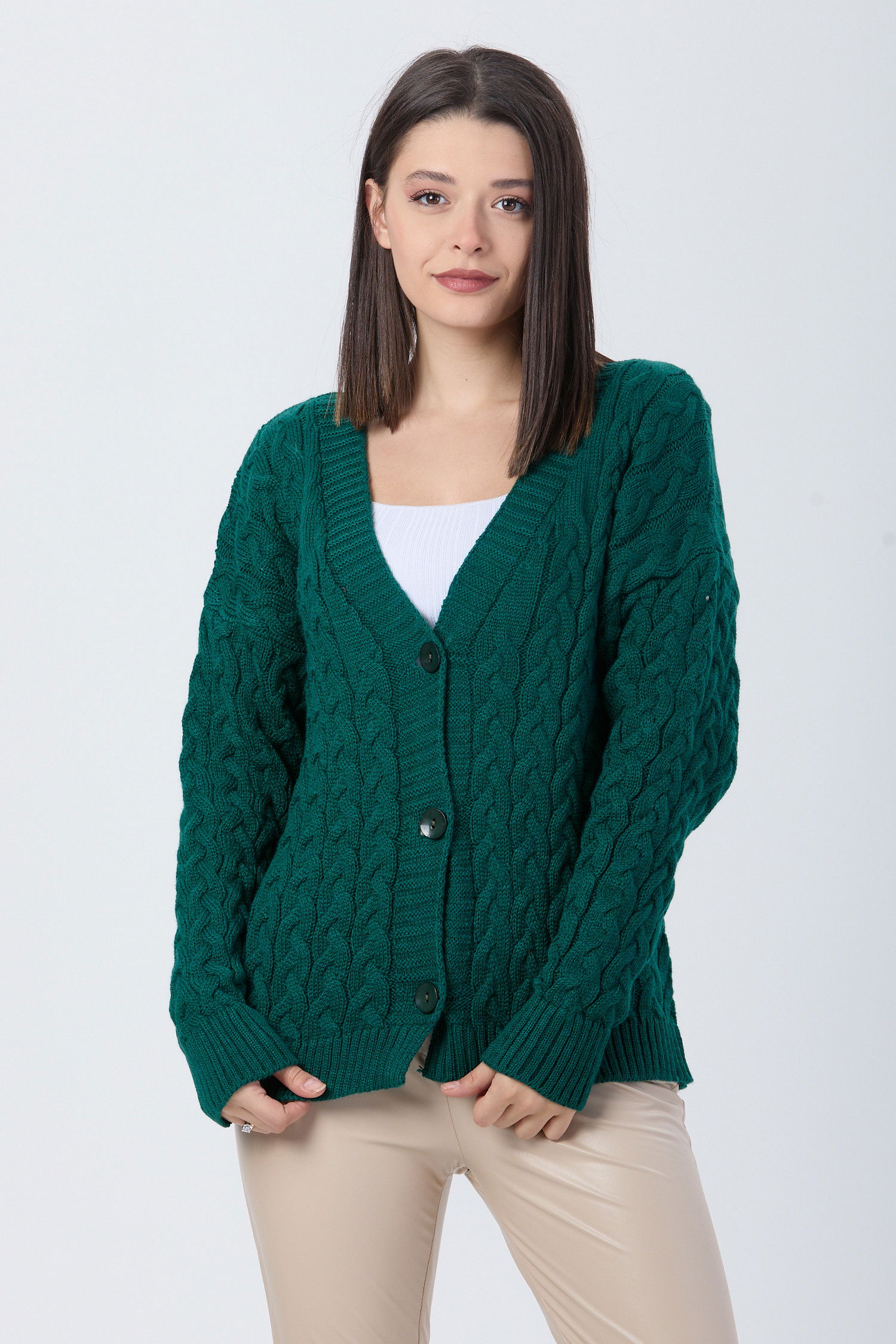 Triko Hırka Zumrut - 24033 - 2