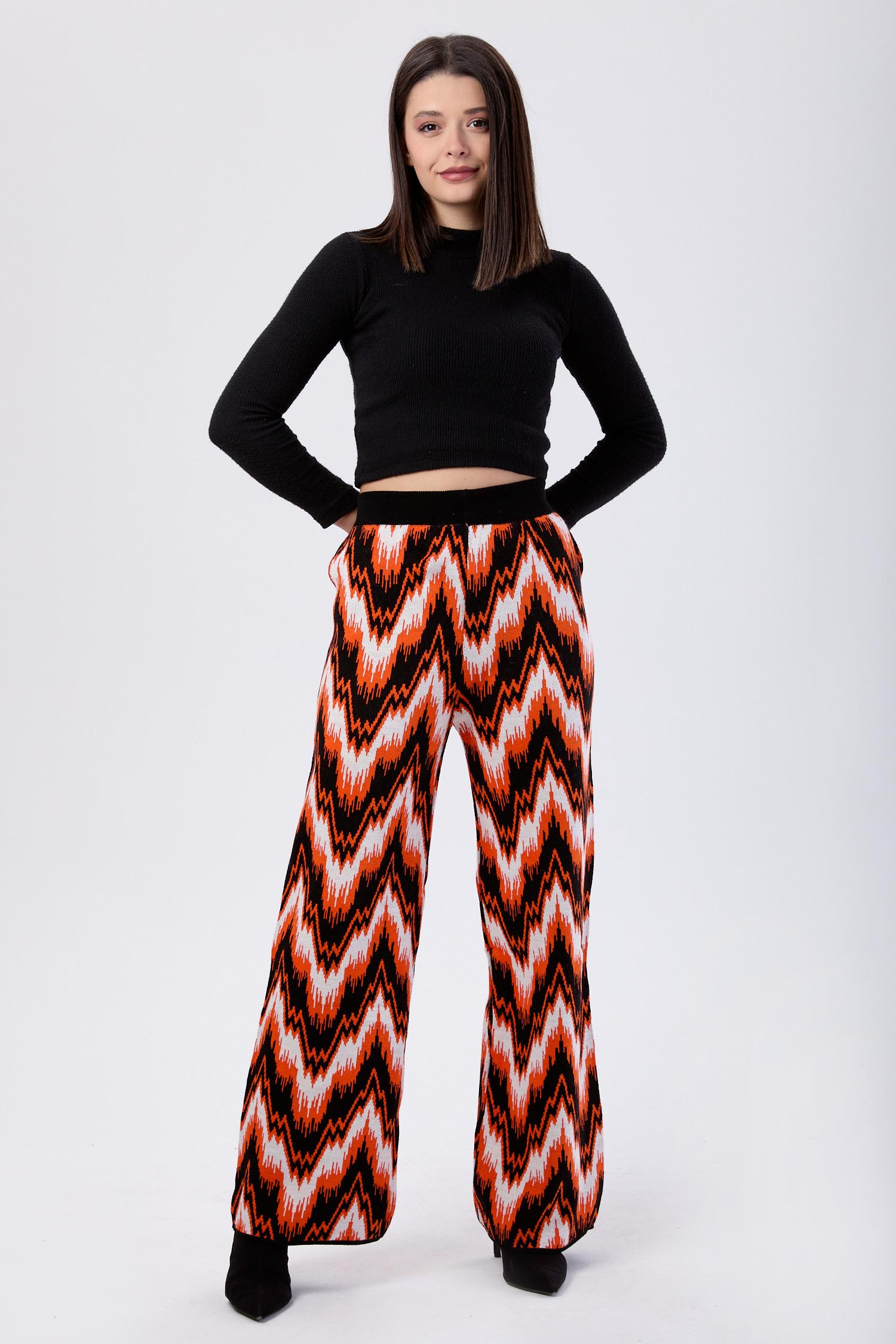 24090-ORANJ Triko Pantolon - 1