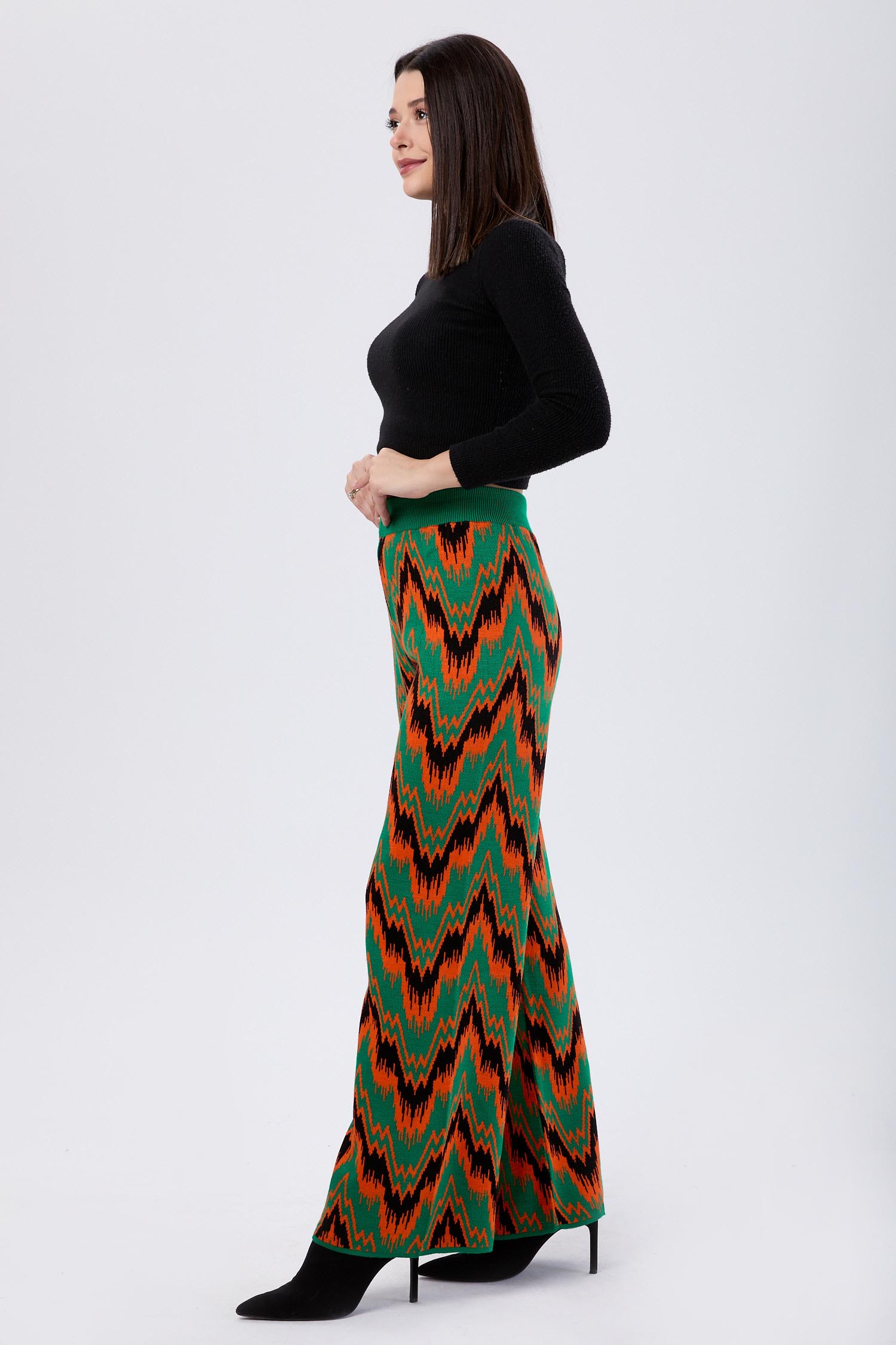 24090-YESIL Triko Pantolon - 3