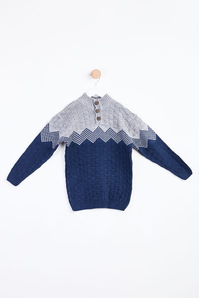 24098-INDIGO Çocuk Kazak 