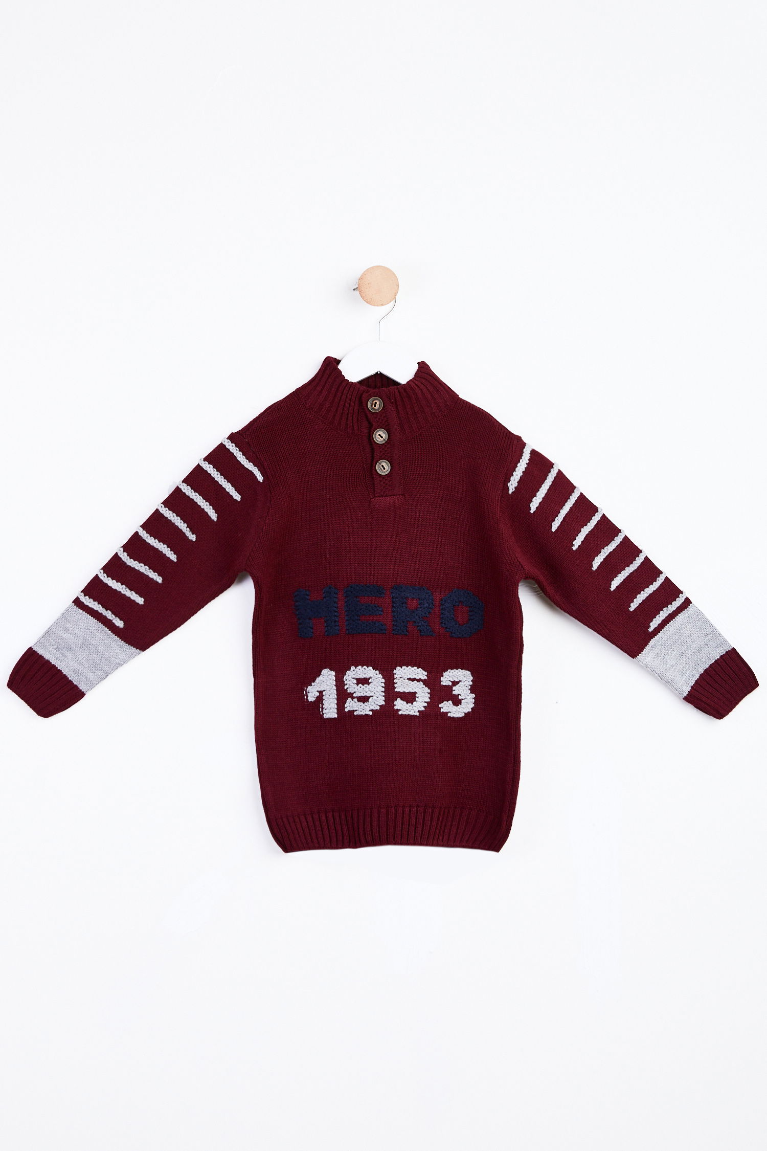 24100-BORDO Çocuk Kazak - 1