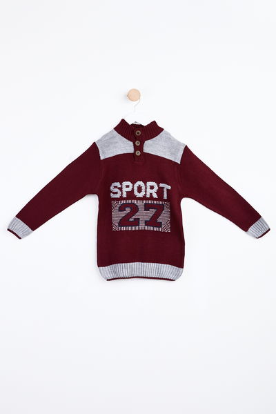 24101-BORDO Çocuk Kazak 