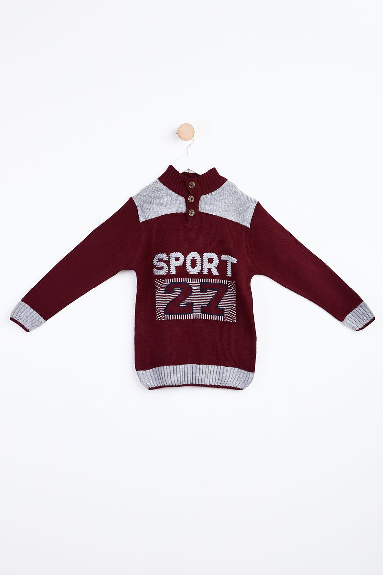 24101-BORDO Çocuk Kazak