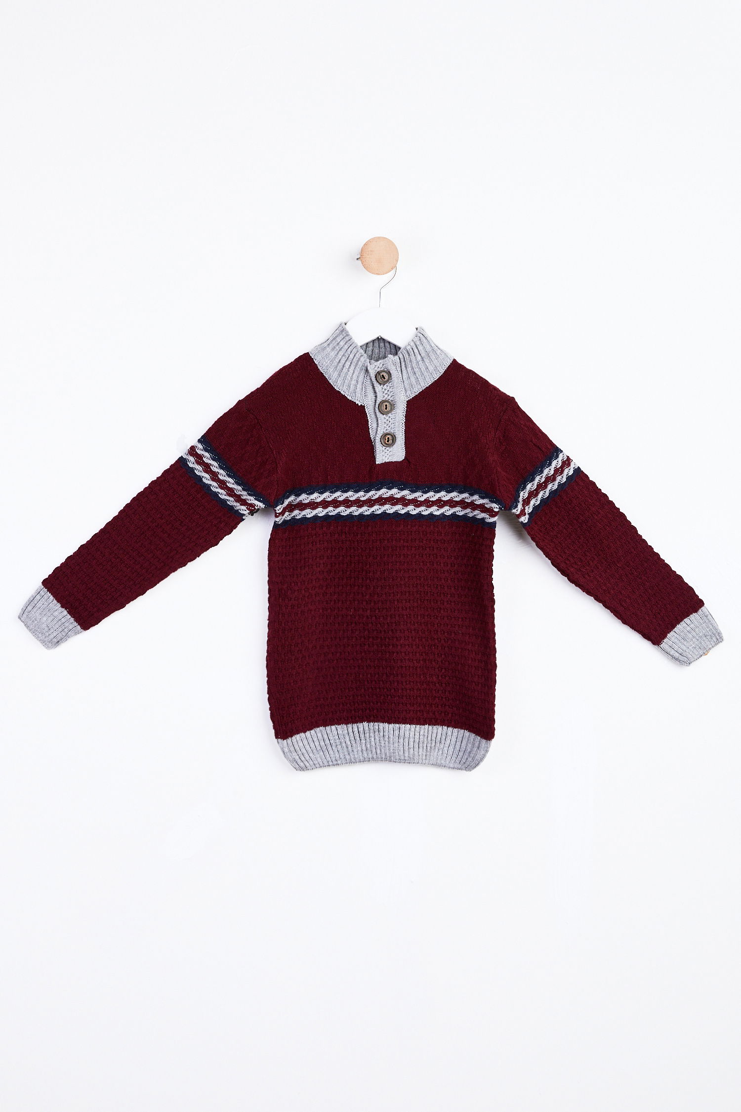 24102-BORDO Çocuk Kazak - 1